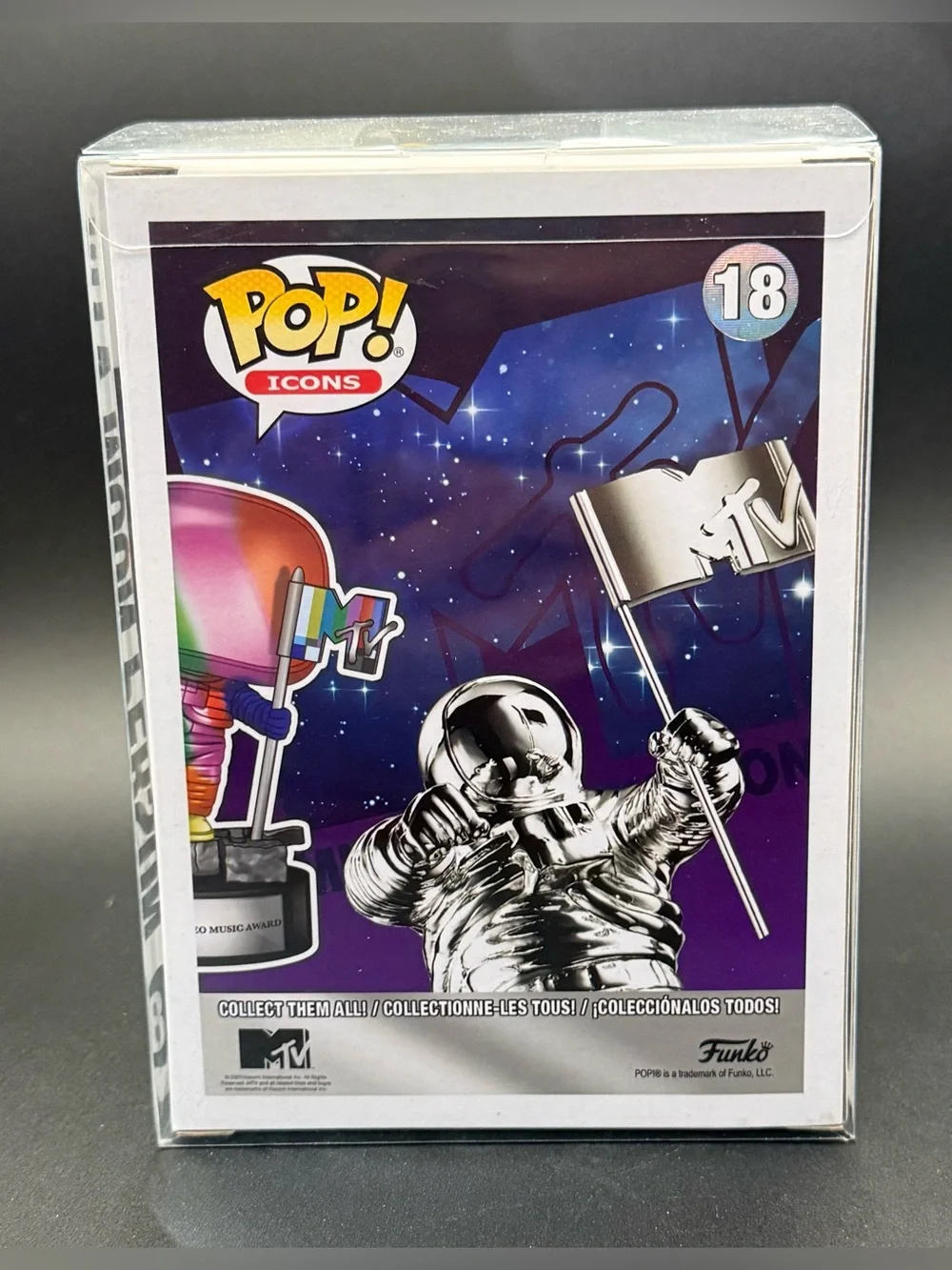 Funko Pop Icons #18 MTV Moon Person with Protective Case Brand New